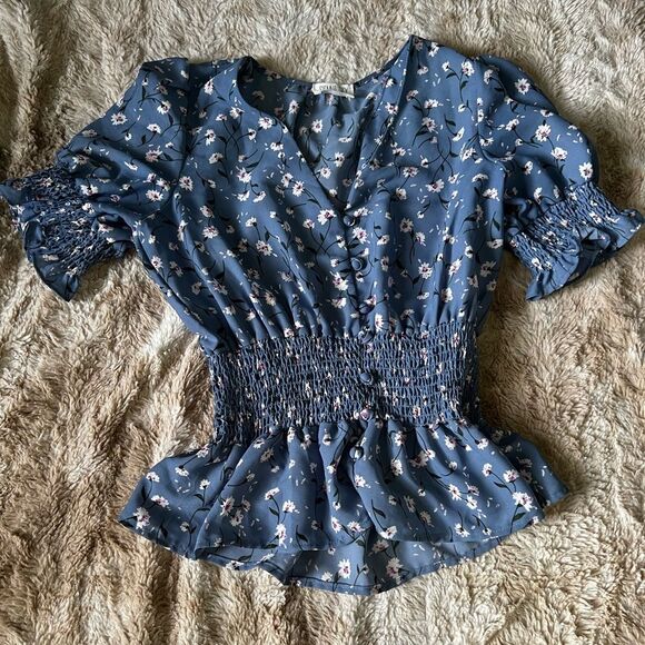 Sienna Sky Tops - Sienna Sky Floral Peplum Blouse